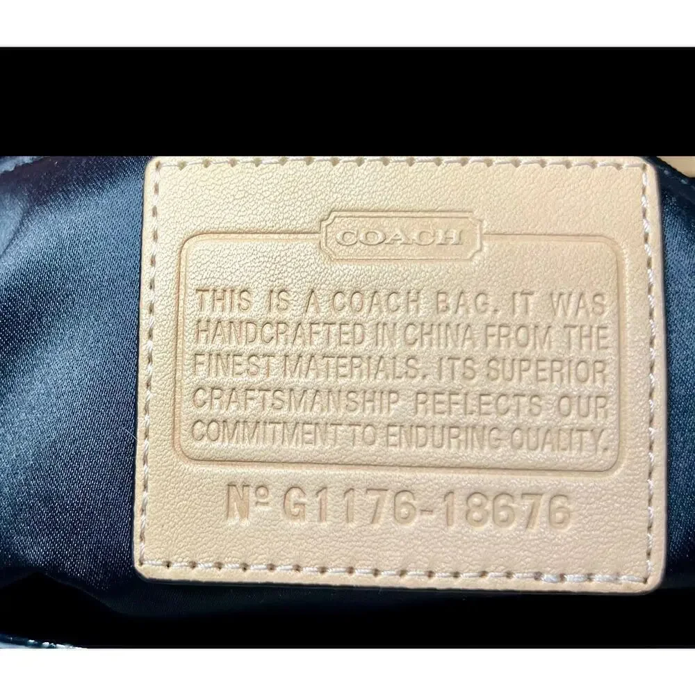 Coach 18676 Black Signature Poppy Quilted Tote